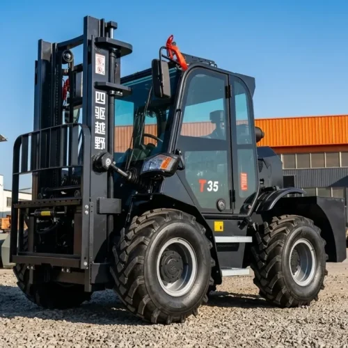 3.5t Rear Wheel Steering Rough Terrain Forklift