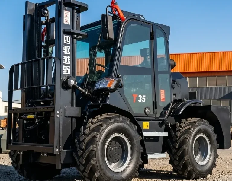 3.5t Rear Wheel Steering Rough Terrain Forklift