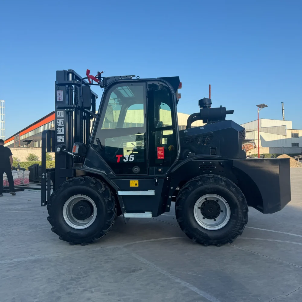 3.5t Rear Wheel Steering Rough Terrain Forklift